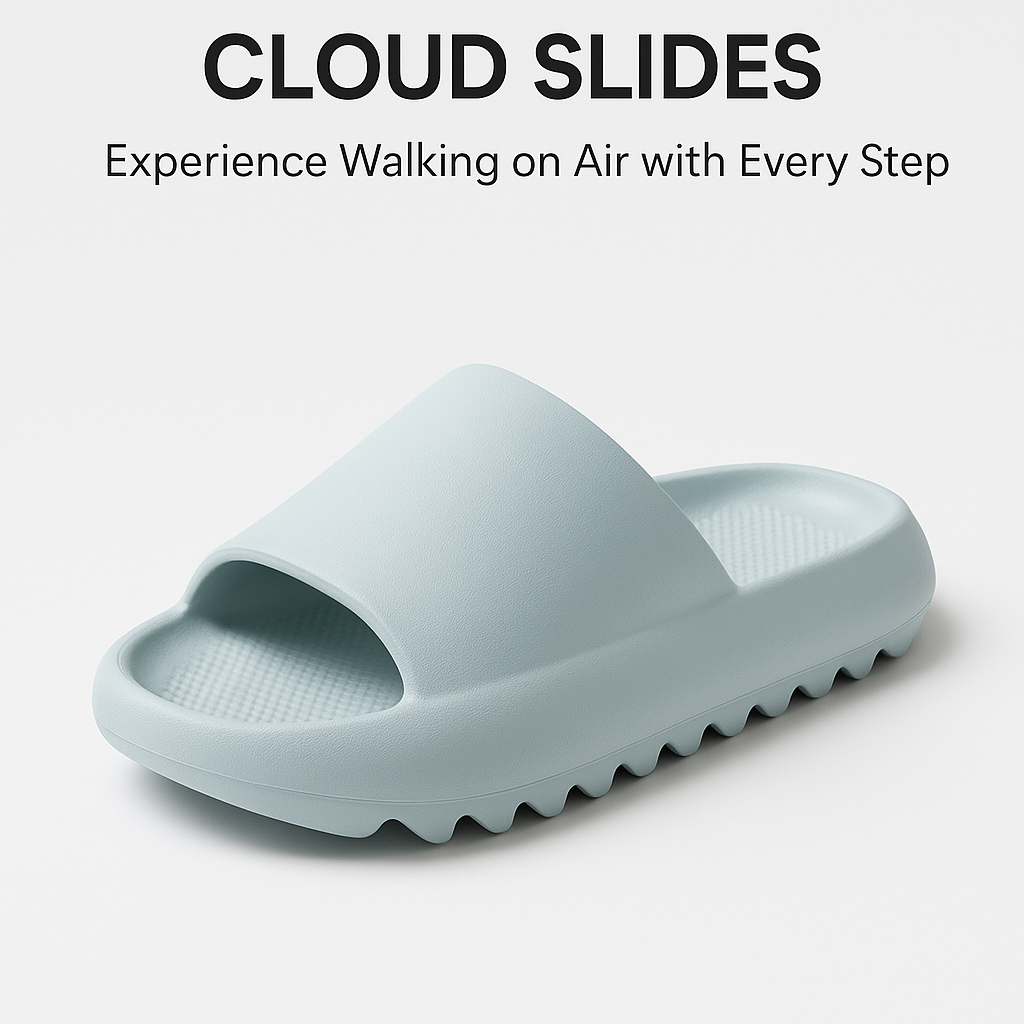 Customer testimonial image featuring Sharks Slides - Cloud Slides: Experience Walking on Air with Every Step, collection style layout