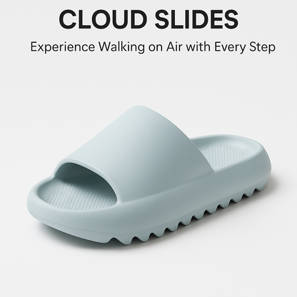 Customer testimonial image featuring Sharks Slides - Cloud Slides: Experience Walking on Air with Every Step, collection style layout