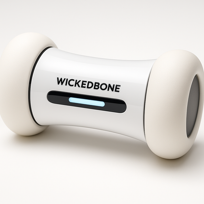 Close-up detail shot of Wickedbone: Smart Pet Induction Interactive Toy With App Control showcasing premium quality, product detail view