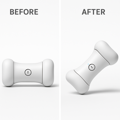 Before and after comparison showing Wickedbone: Smart Pet Induction Interactive Toy With App Control results, slideshow format