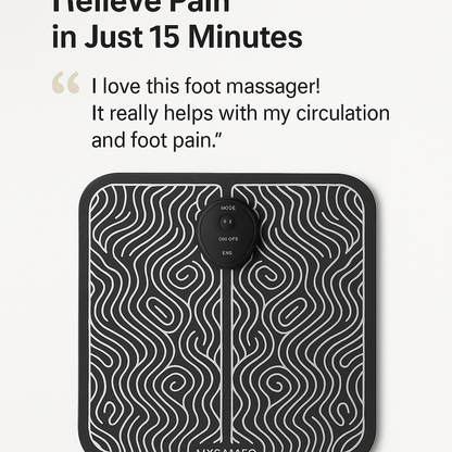Customer testimonial image featuring Mysameo EMS Foot Massager - Improve Circulation & Relieve Pain in Just 15 Minutes, collection style layout